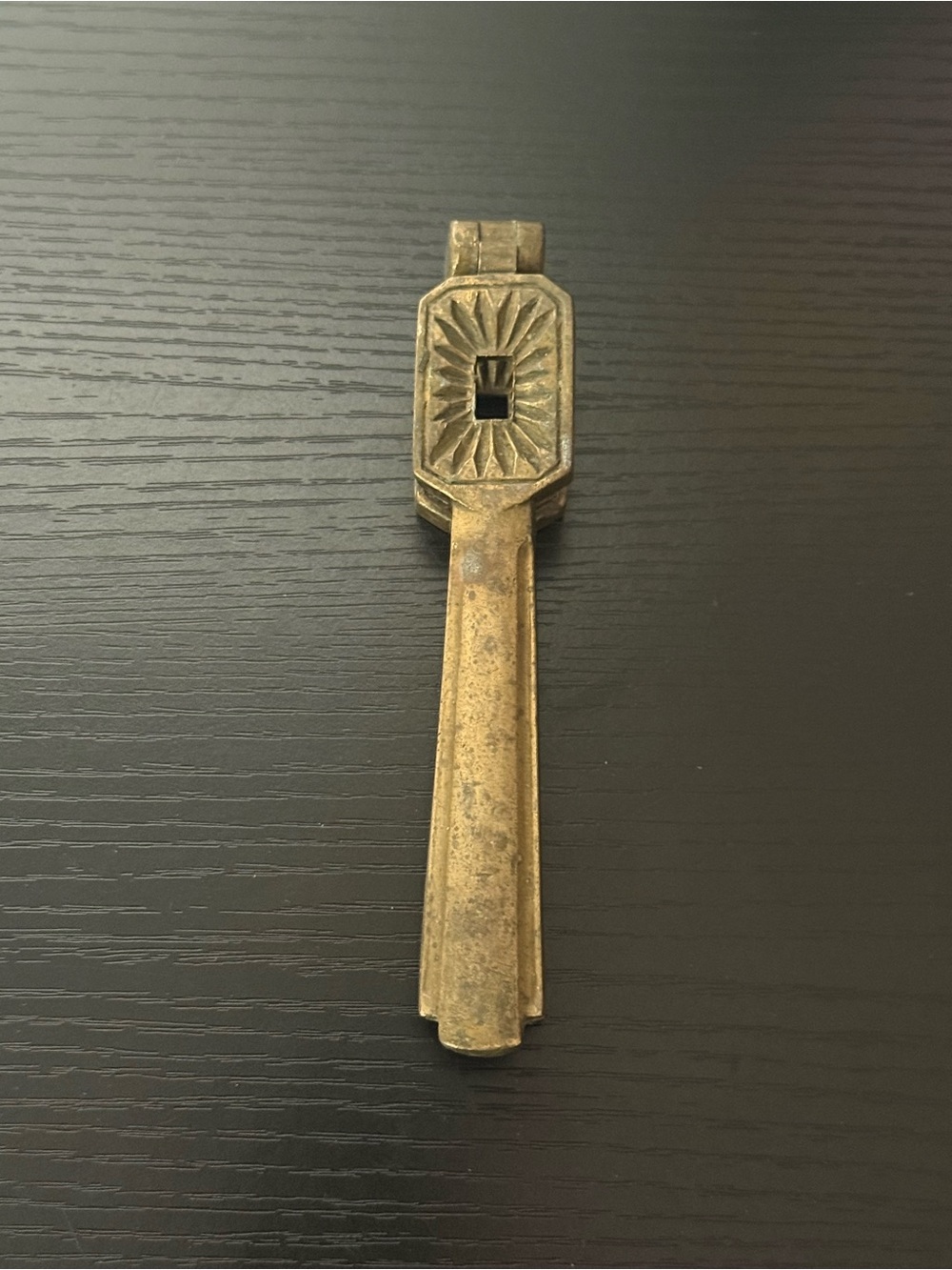 Vintage Peerage Solid Brass Nutcracker with Sunburst Design Made in England